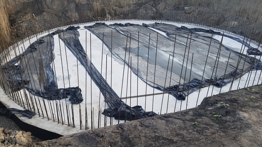 Globino pig farm concrete structure