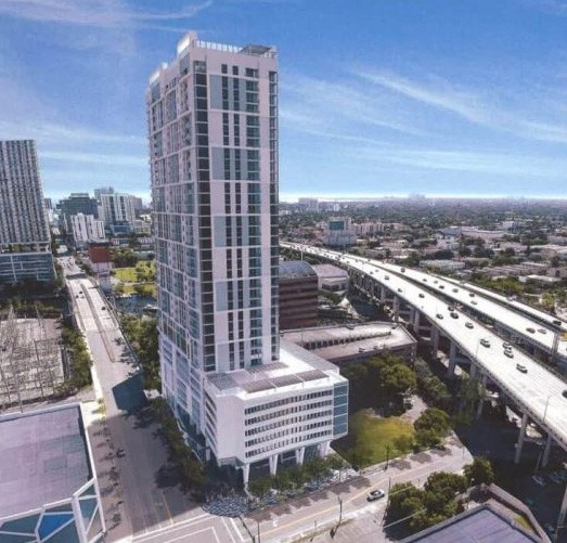 The concrete for the elevator pits, pile caps, swimming pool, and pool deck of the Modera Riverside apartment tower was treated with PENETRON ADMIX SB.