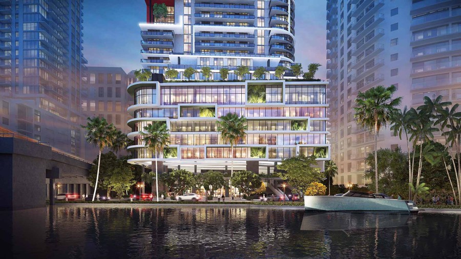 PENETRON ADMIX SB-treated concrete secured the building's below-grade pile caps and elevator pits against the site’s very high groundwater levels.