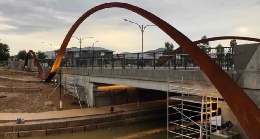 The retaining walls of the Fontana Drive Bridge and the reinforced prestressed beams that span the creek were treated with the Penetron System.